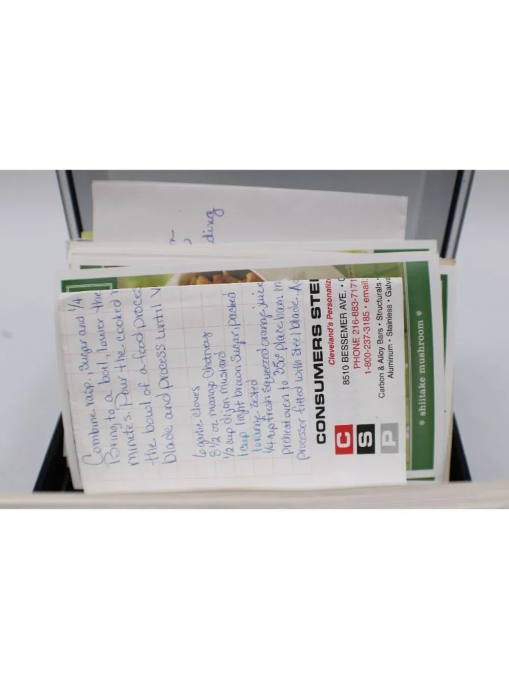 Rolodex Full of Recipes Alphabetical Dividers Handwritten Recipe Cards Handmade
